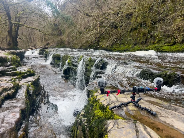 Recording waterfalls in wales